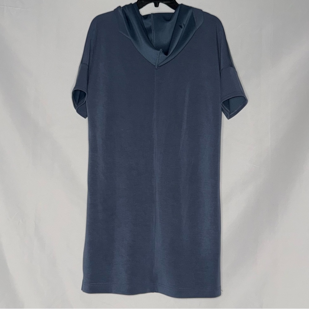 Cable & Gauge Blue-Gray Short Sleeve Hoodie Dress Medium EUC - Picture 3 of 4